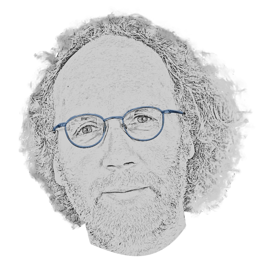 Illustration von Ralf Hundertmark mit blauer Brille